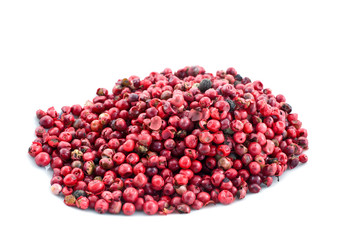 heap of pink pepper in corns