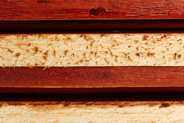 Wooden boards arranged horizontally