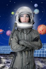 astronaut spaceship aircraft helmet fashion woman