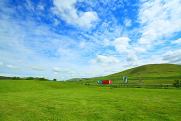 Obraz premium Beautiful summer landscape with lorry