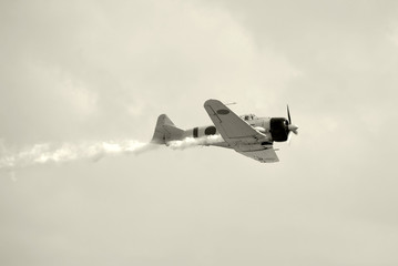 Old military airplane