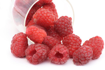 Ripe isolated raspberry