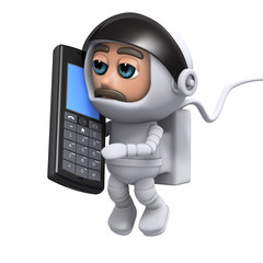 3d Astronaut phones home