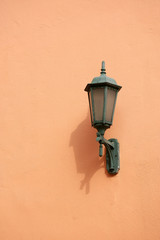 A lamp on the wall