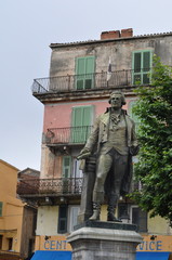 statue du "père de la Corse" Pasquale Pauli,Corte,