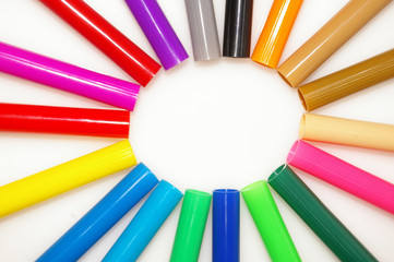 Crayons in a circle