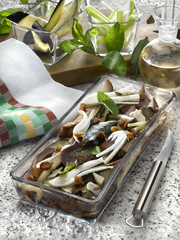aubergine mariné aux oignons