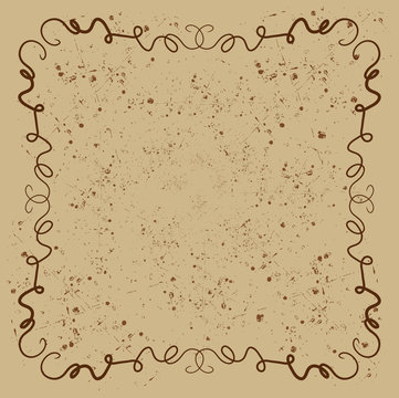 A Brown Squiggly Background Design.