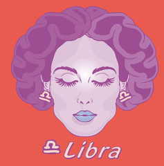 Woman Face Beauty Libra Horoscope zodiac seria