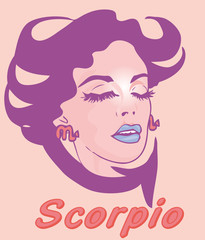 Woman Face Beauty Scorpio Horoscope zodiac seria