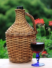 Demijohn red wine