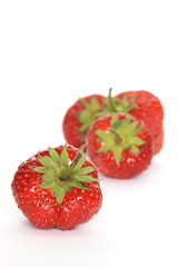 Strawberries On White