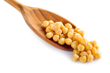 chickpeas over spoon - ceci su cucchiaio