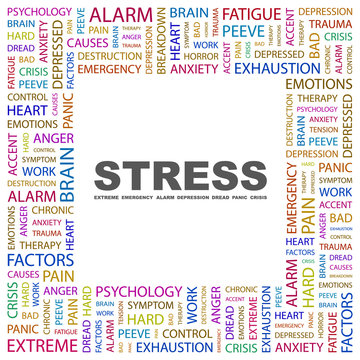 STRESS. Square frame with association terms.