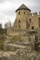 Fototapeta na wymiar Old Livonian Order castle in Cesis, Latvia