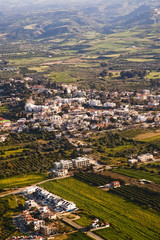 Aerial view of residential area