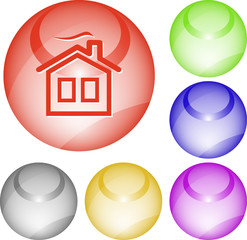 Home. Vector interface element.