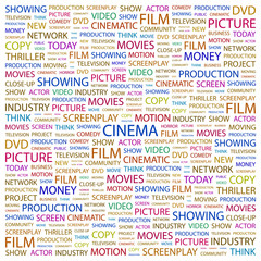 Fototapeta premium CINEMA. Word collage on white background.