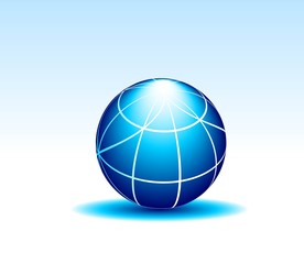 abstract blue globe