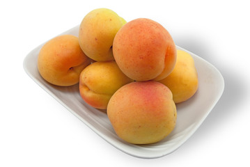 Apricots on a plate