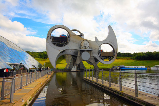 The Falkirk Wheel In Scotland