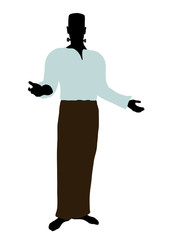 Frankenstein Illustration Silhouette