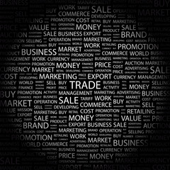 TRADE. Illustration with different association terms.