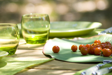 heure du repas et tomates cerises à l'appéritif