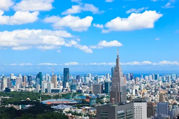 Foto op Plexiglas 新宿から東京湾への眺望 © arkgarden