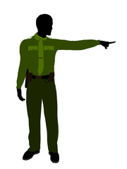 Male Sheriff Art Illustration Silhouette