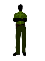 Male Sheriff Art Illustration Silhouette