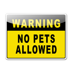 Pegatina WARNING NO PETS ALLOWED