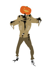 Halloween Scarecrow Art Illustration Silhouette