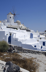 Greece, Santorini with windmill
