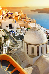 Oia village at sunset, Santorini island, Greece