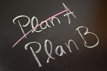 Tafel mit Plan A und Plan B