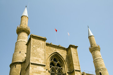 cathedral mosque and minarets lefkosia cyprus
