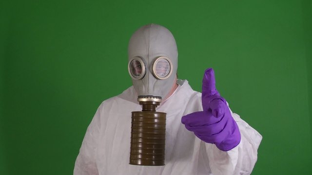 gas mask man