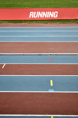 Empty athletic tracks