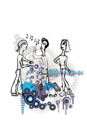 Abstract party poster