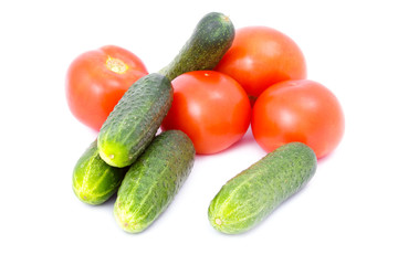 Tasty kitchen. Fresh vegetables isolated on white background
