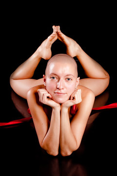 Beautiful bald woman.