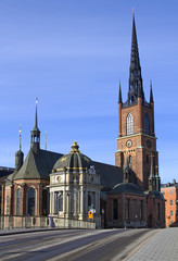 The Riddarholmen church in Stockholm, Sweden.
