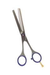 professional hairdressers thinning scissors isolated on white