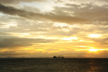 Naklejka na ściany i meble sunset on sea