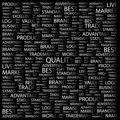 Fototapeta premium QUALITY. Word collage with different association terms.