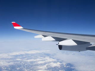 Flying above alps