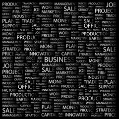 Fototapeta premium BUSINESS. Word collage on black background.