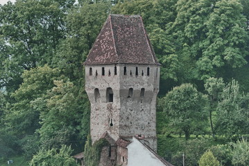 Fototapeta na wymiar torre di paese medievale