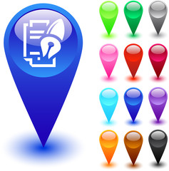 Form and pen button.